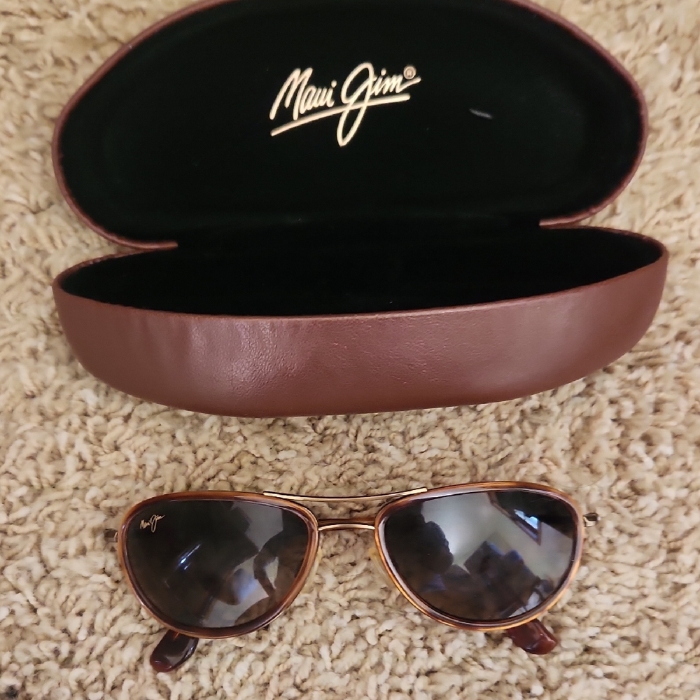 Maui Jim Brown Aviator Sunglasses